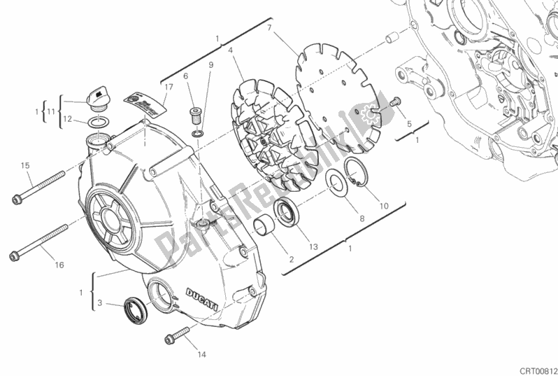 Wszystkie części do Pokrywa Sprz? G? A Ducati Scrambler 1100 PRO USA 2020